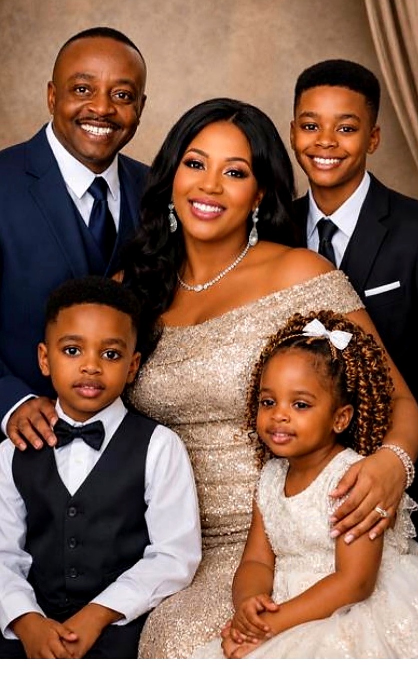 Dr. Clement Iyoha with his wife, sons Joseph and Joshua, and daughter Merab