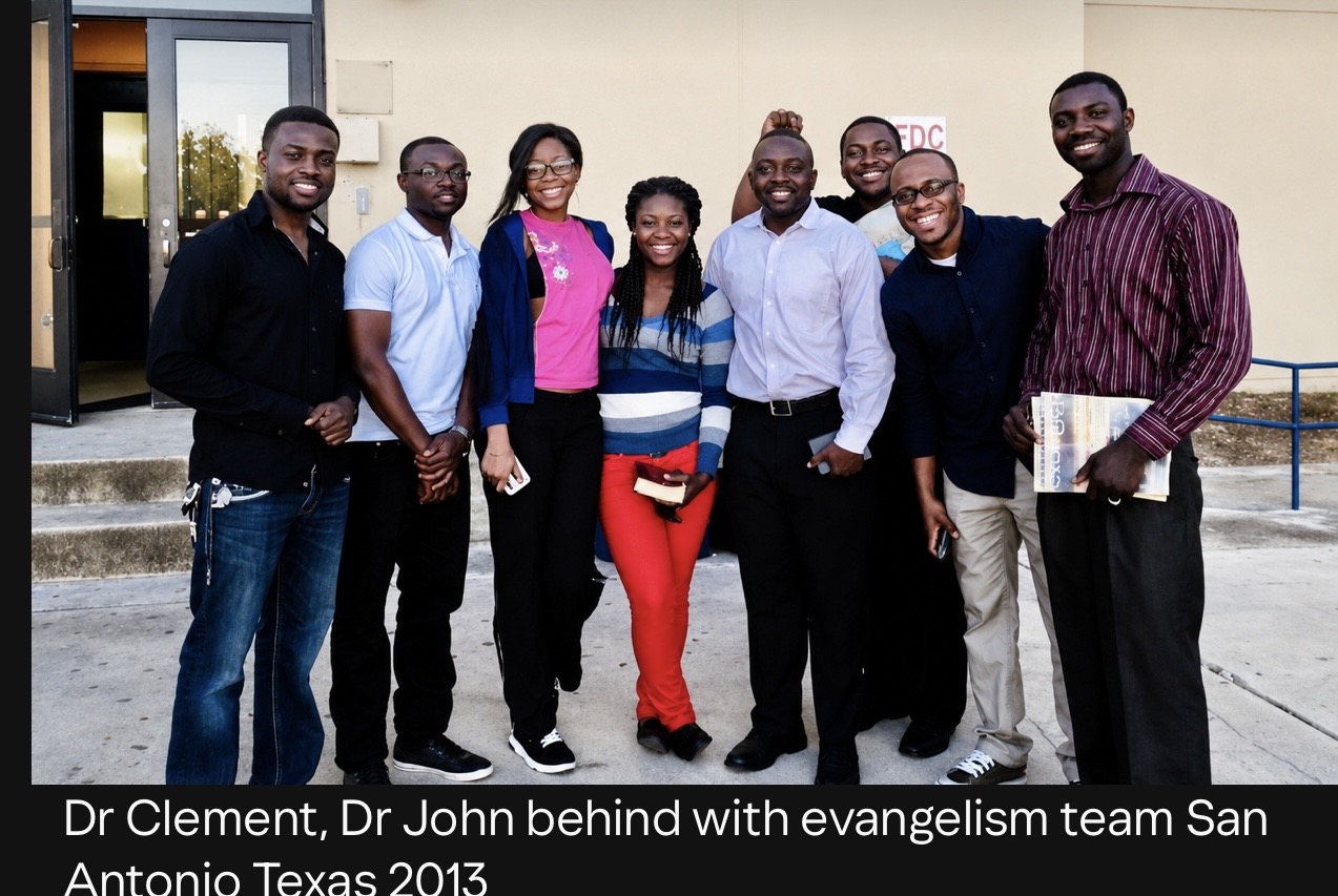 Dr. Clement with Dr. John and evangelism team, San Antonio, Texas, 2013